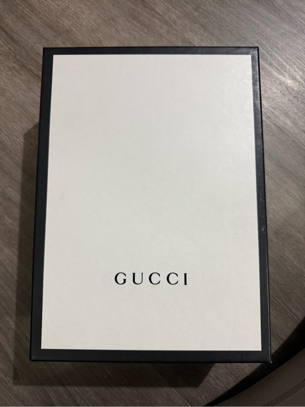 Gucci White Box with Black Trim and Logo